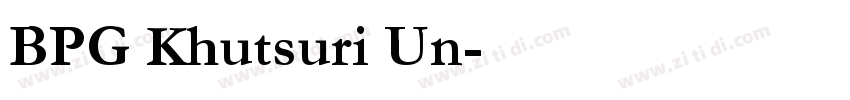 BPG Khutsuri Un字体转换